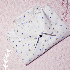 Camisa rositas azules - Manga larga - Solo Talle XL - comprar online