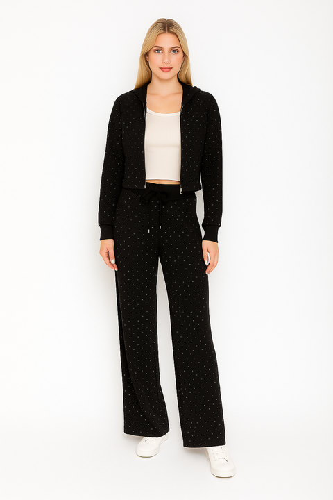 596 CONJUNTO PALAZZO Y CAMPERITA CON STRASS BRILLO - comprar online