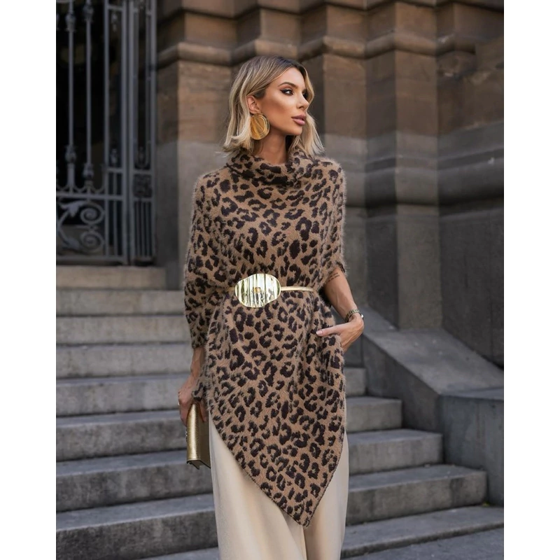 Poncho Tricot Onça
