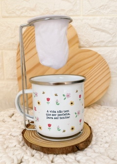 kit Caneca+minicoador- A vida