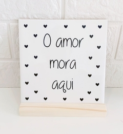 Azulejo O amor mora aqui