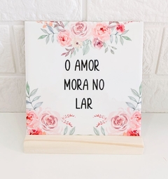 Azulejo O Amor mora no lar