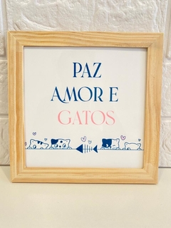 Azulejo Paz Amor e Gatos - Azulejar Home Decor