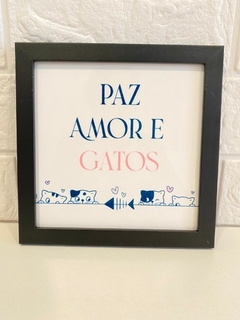 Azulejo Paz Amor e Gatos na internet