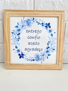 Azulejo Entrego, confio, aceito, agradeço - Azulejar Home Decor