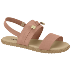 Women's Casual Slingback Flat Sandals with Bow Accent - Pink