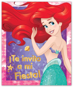 La Sirenita Invitaciones 6 Pzas - comprar en línea