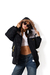 Campera IMPORTADA combinada de NENA con piel por dentro