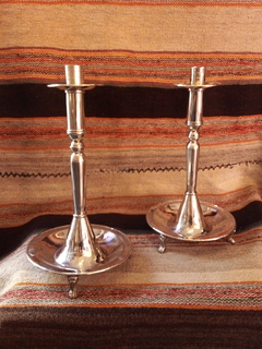 Candelabros de alpaca modelo colonial