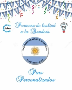 PINS PERSONALIZADOS PROMESA A LA BANDERA - comprar online