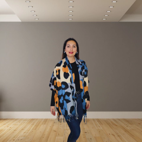Pashmina animal print multicolor - comprar online