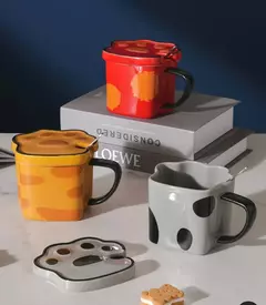 Art.11162 Taza cerámica patita de gato + platito en internet