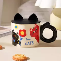 Art.11167 Taza cerámica gatito + tapa silicona - comprar online
