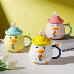 Art.11162 Taza cerámica pato tulipán