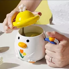 Art.11162 Taza cerámica pato tulipán - tienda online