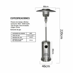 Calefactor exterior tipo hongo - Art. 11364 en internet