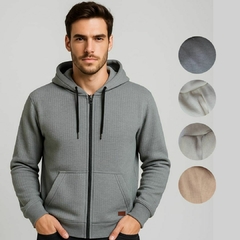 Art 11350 Campera con capucha wafle forrada en plush