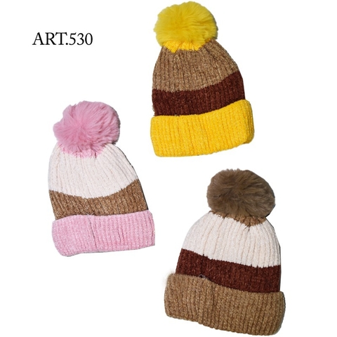 Art 530 Gorro lana combinado piel interior