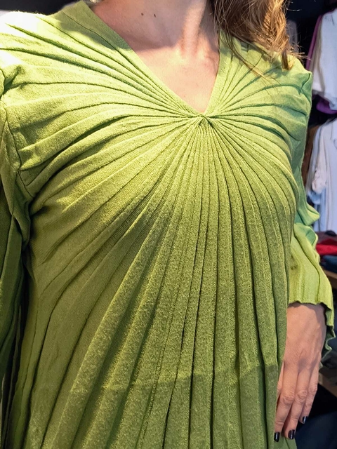 Art 5301 Vestido largo hilo premium pecho fruncido