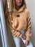 MOLETOM CROPPED TEDDY BEGE