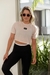 CROPPED CLÁSSICO AREIA - comprar online