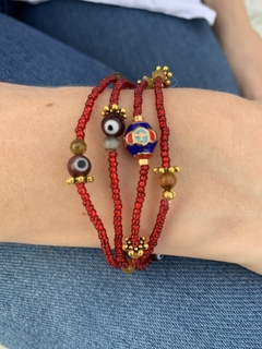 Pulsera amuleto triple - comprar online
