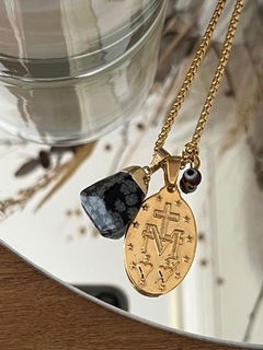 Imagen de Collar Milagrosa Obsidiano lo