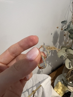 Argolla square strass gold