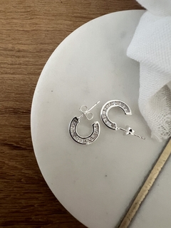 Argolla strass silver - comprar online