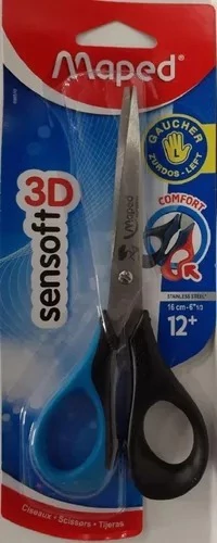 TIJERA MAPED SENSOFT 3 D P/ZURDOS 16 CM