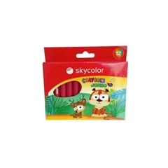 CRAYONES DE CERA SUPER JUMBO SKYCOLOR X 12 UNIDADES