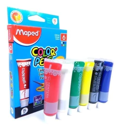 TEMPERAS COLOR¨ PEPS X 15 ML MAPED COLOR SURTIDO X 6 UNIDADES