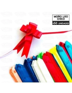 MOÑO MINI LISO COLORES SURTIDOS CBX X 50 UNIDADES
