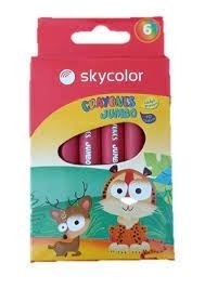 CRAYONES DE CERA JUMBO SKYCOLOR X 6 UNIDADES