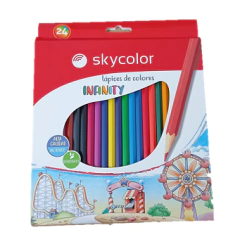 LAPICES DE COLORES SKYCOLOR INFINITY X 24 UNIDADES