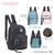 MOCHILA TRENDY NEGRA-ROSA -CELESTE PASTEL