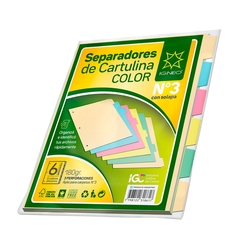 SEPARADOR DE CARTULINA COLOR N3 IGNEO