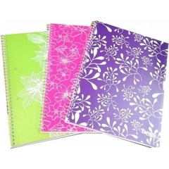 CUADERNO TANGO FLORES 21X29 80 HJS TAPA PLASTICAS