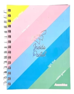 CUADERNO T/DURA 16X21 PASTEL 120 HJAS LEYSA