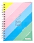 CUADERNO T/DURA 16X21 PASTEL 120 HJAS LEYSA