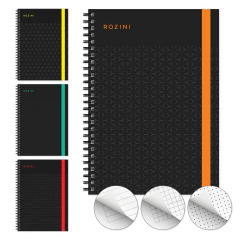 CUADERNO ROZINI NERO A4 90 HJAS MIXTOS