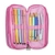 CANOPLA TALBOT 3 PISOS GLITTER CELESTE/NARANJA/ROSA - megapapel