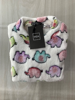 Pijama Infantil Fleece com Bolso - Elefantinho - MZA