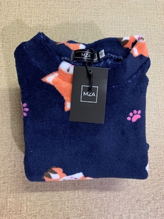 Pijama Infantil Fleece com Bolso - Raposa - comprar online