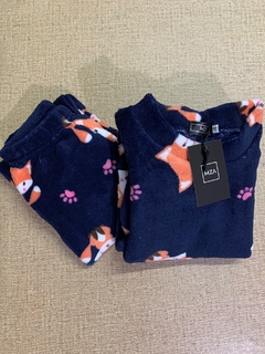 Pijama Infantil Fleece com Bolso - Raposa - MZA