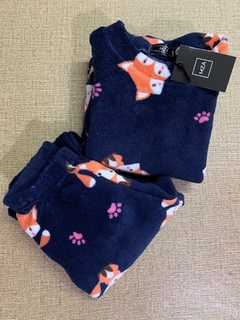 Pijama Infantil Fleece com Bolso - Raposa na internet
