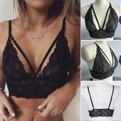 Croped Renda Preto