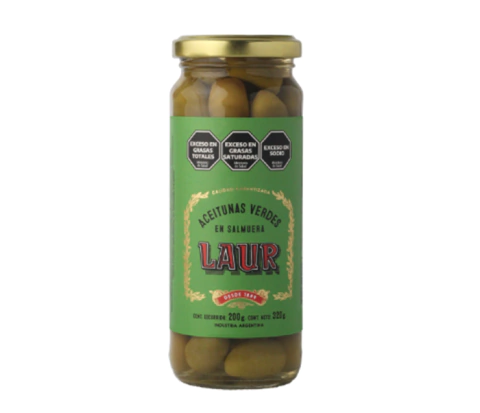 Aceitunas Verdes Grandes con carozo x 360 g SIN TACC Laur