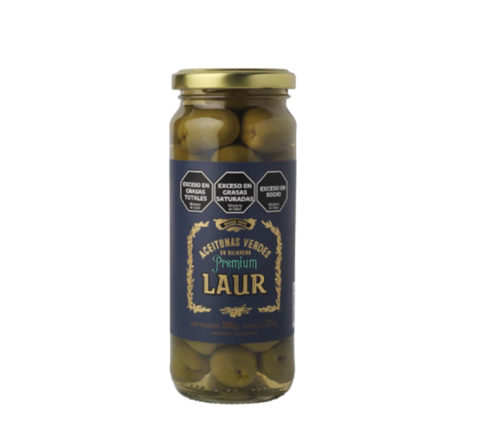 Aceitunas Verdes Gourmet PREMIUM con carozo x 360 g SIN TACC Laur