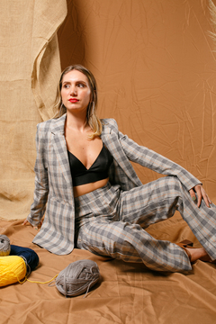 Blazer Tokyo Xadrez Cinza na internet